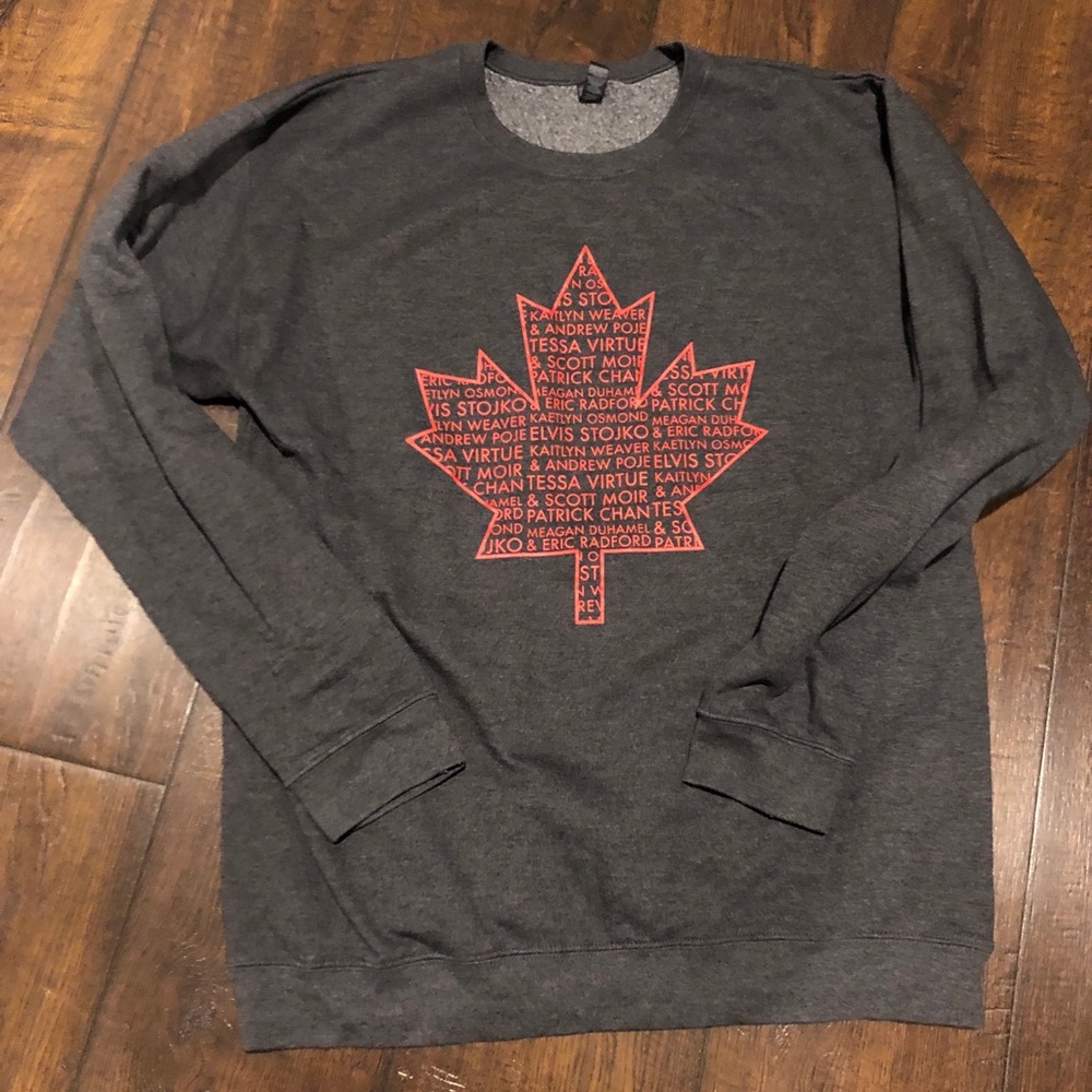 Thank you Canada tour gray sweatshirt size medium